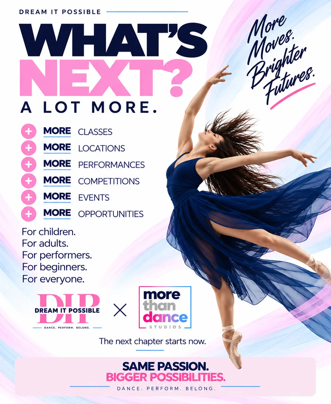 What's next: more classes, locations, performances, competitions and events